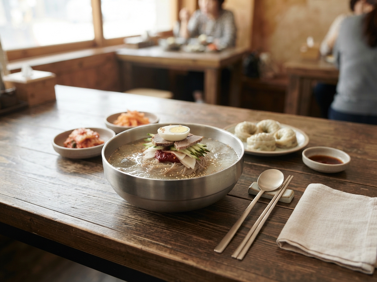 화평동-세숫대야-냉면거리-메뉴-차림